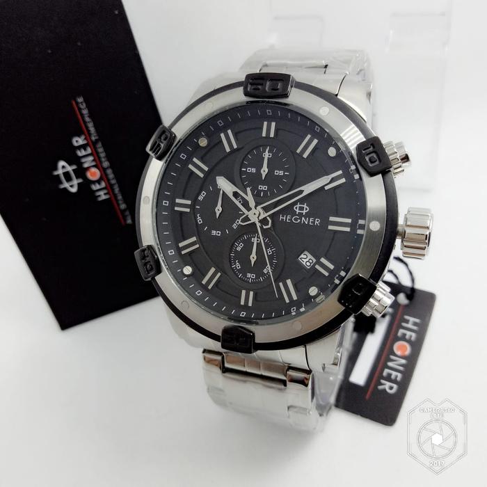 Jam tangan HEGNER 5032 RING HITAM Pria