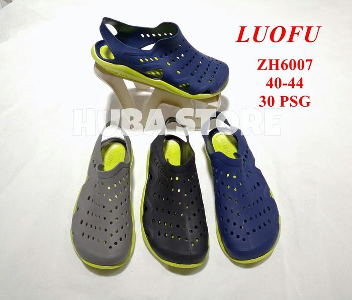 HUBA SEPATU SANDAL PRIA SLIP ON JELLY SEPATU COWOK SLOP KARET ZH6007