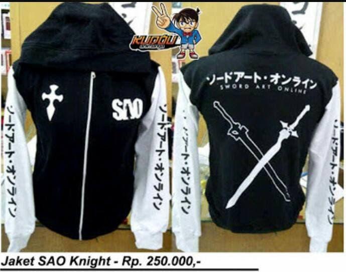 Jaket anime hoodie kirito sao