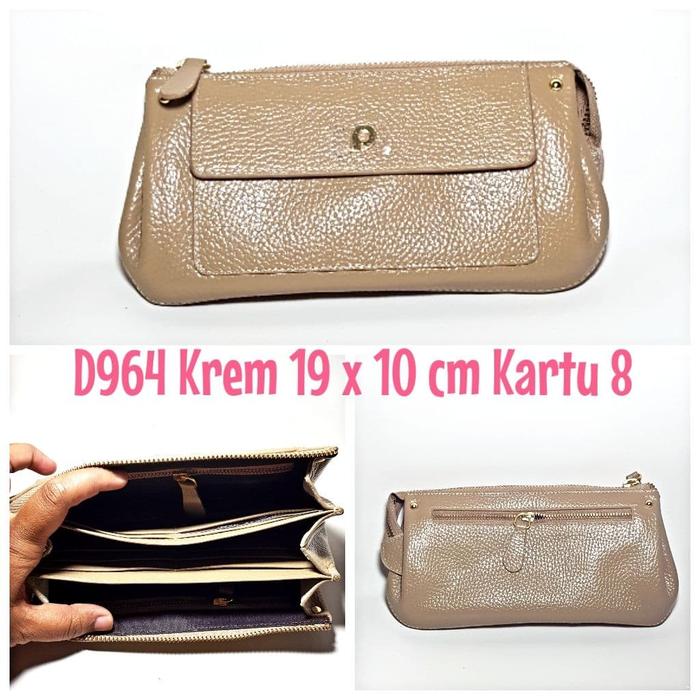 Dompet Kulit Papillon Original D964 Krem