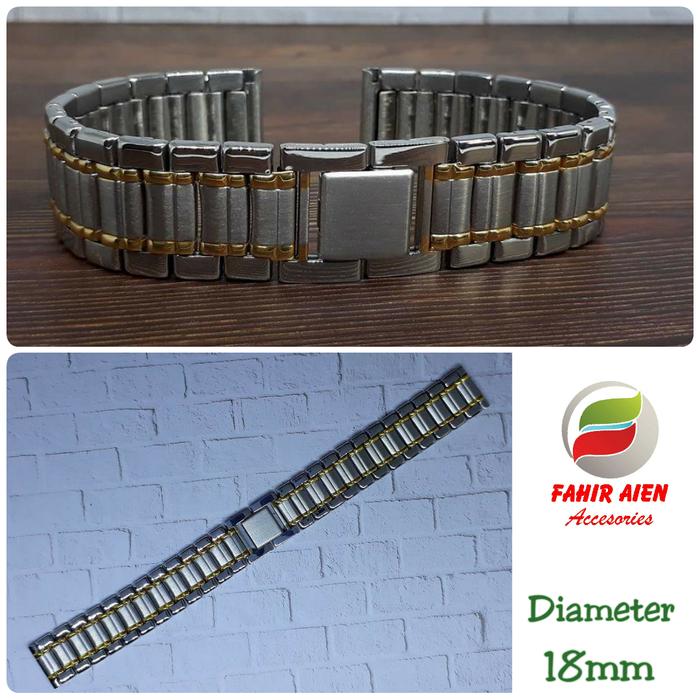 STRAP TALI JAM TANGAN RANTAI 18MM/TALIJAM RANTAI 18MM UNIVERSAL