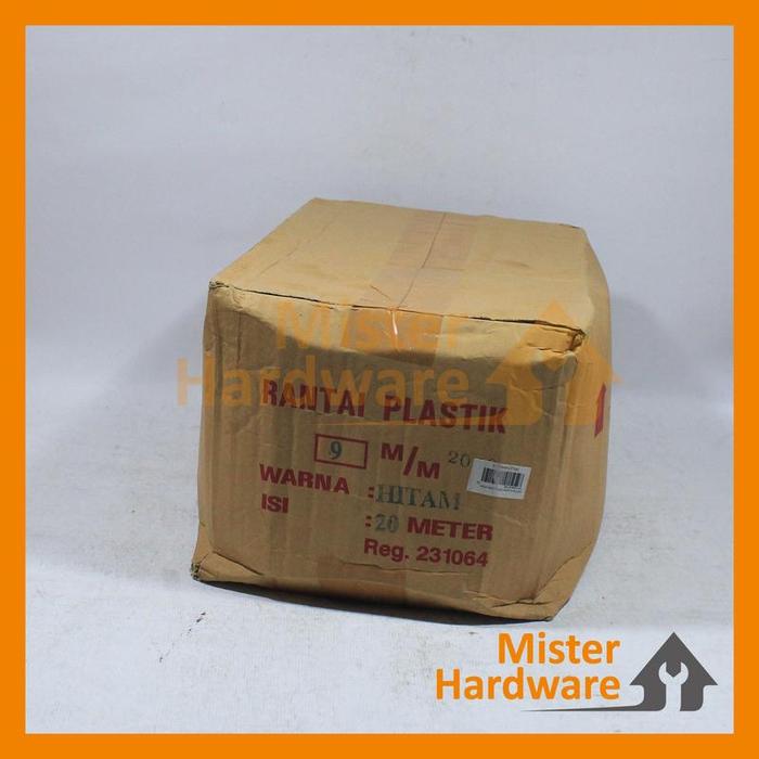 RANTAI PLASTIK KOTAK 9 MM HITAM