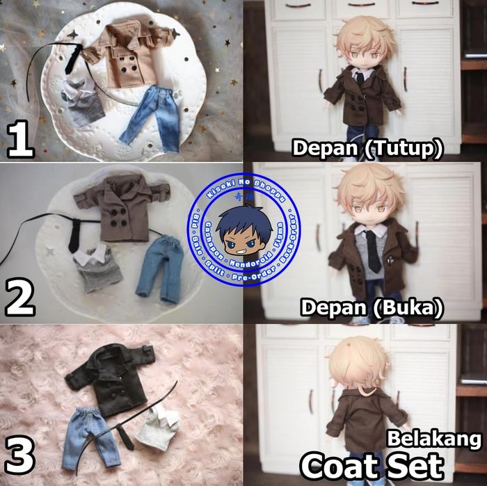 PO Coat Set [Pakaian Baju Set Obitsu 11 OB11 BJD 1/12]