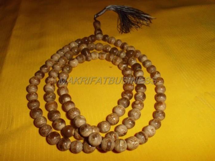 Tasbih TALI ARUS PUTIH Akar Batu 99 + 8 mm in MAKRIFATBUSINESS