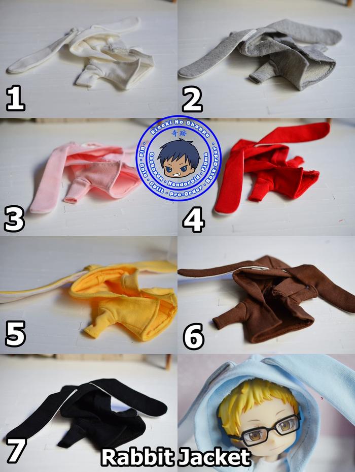 PO Rabbit Jacket [Pakaian Jaket Hoodie Obitsu 11 OB11 BJD 1/12]
