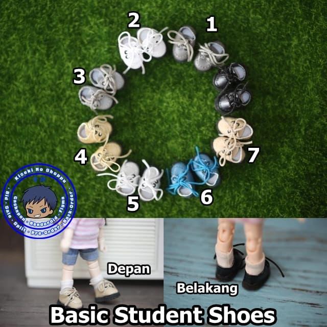 PO Basic Student Shoes [Aksesoris Sepatu Obitsu 11 OB11 BJD 1/12]