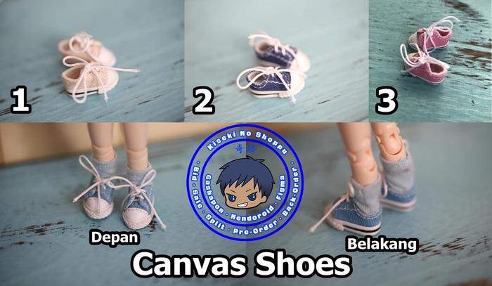 Open PO Canvas Shoes [Aksesoris Sepatu Obitsu 11 OB11 BJD 1/12]