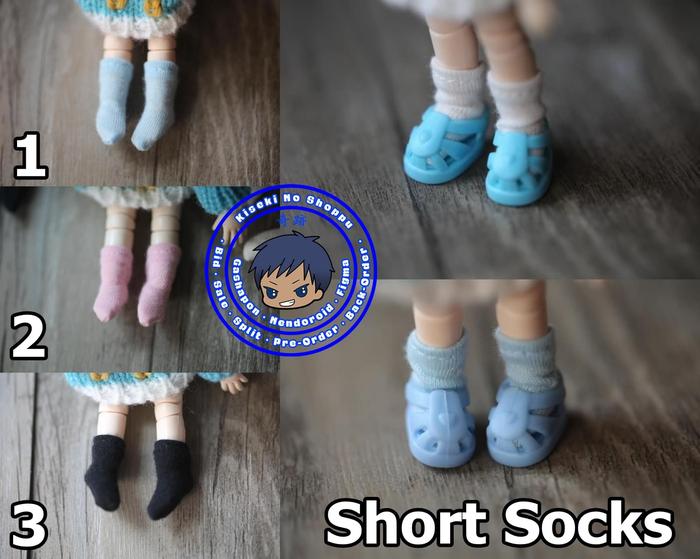 PO Short Socks [Pakaian Kaos Kaki Obitsu 11 OB11 BJD 1/12]