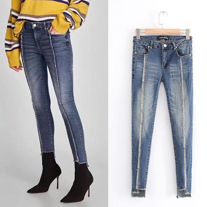 Celana Jeans Wanita Blue Denim Lane (S) Import Original
