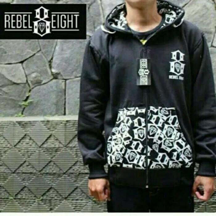jaket hoodie rebel eight batik