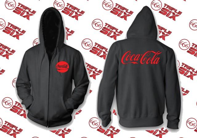 Jaket Hoodie Zipper Coca Cola