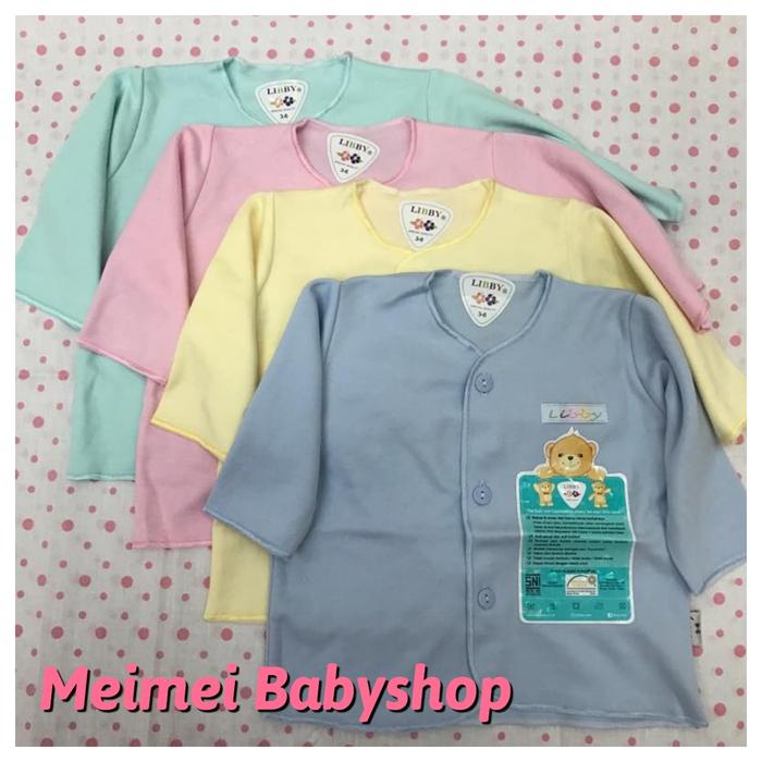 Baju Tangan Panjang Polos Libby Newborn 3 Pcs