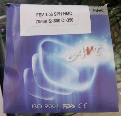 Lensa Kacamata Minus/ Plus/ Cylinder, Single Vision 1,56 HMC + EMI,