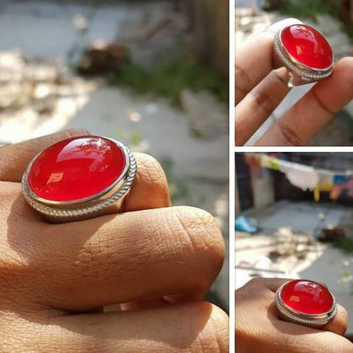 Batu Cincin Akik Darah Merah - Istana Mustika
