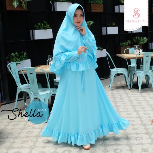 SHELLA SET TOSKA SHEIKA HIJAB GAMIS BUSUI BAJU MUSLIM MENYUSUI