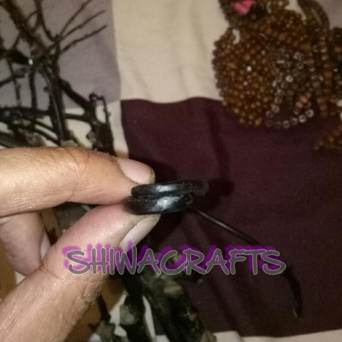 Cincin natural tali arus asli akar bahar hitam bukan fosil kayu akik