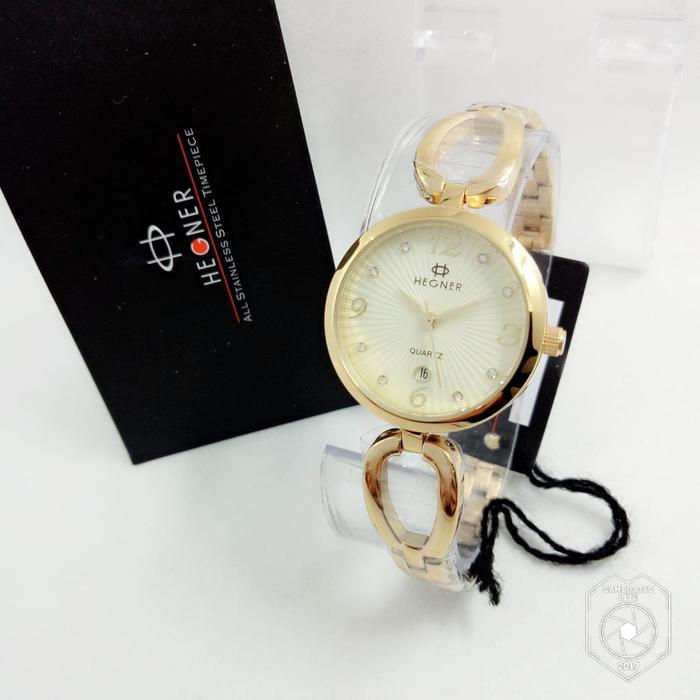 Jam tangan HEGNER 5037 GOLD WANITA original