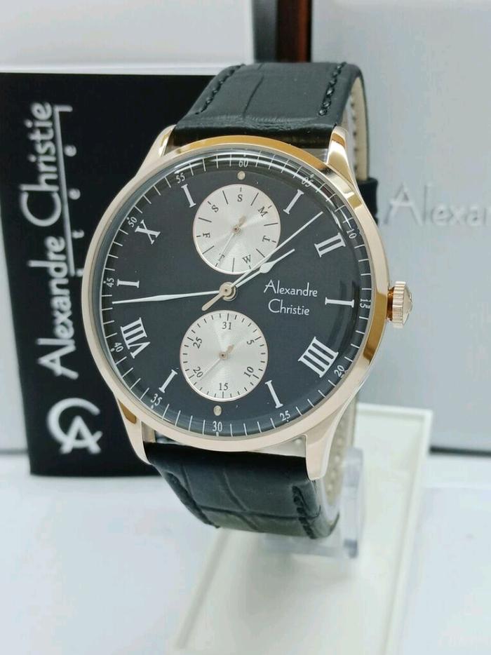 jam tangan alexandre christie ac 6437 mf black bronze black