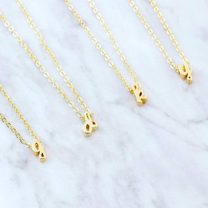 Kalung Emas Asli Tua Inisial /Kalung Pria /Kalung Kucing /Kalung Emas