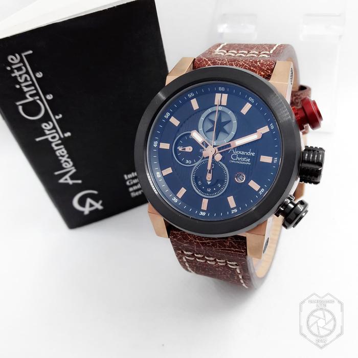 Jam tangan Alexandre Christie 6238 Paket Rs Gold Pria
