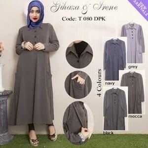 T080DPK/T 080 DPK IRENE HIJAB TUNIK MAXI GAMIS SYAR'I DRESS MUSLIMAH