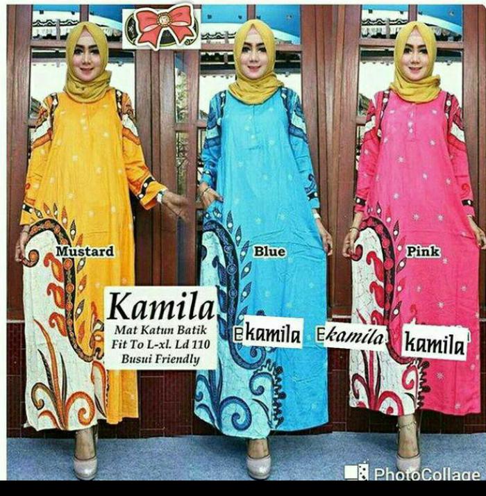 Longdress kamila dewi/Gamis busui kamila/Daster kancing kamila dewi