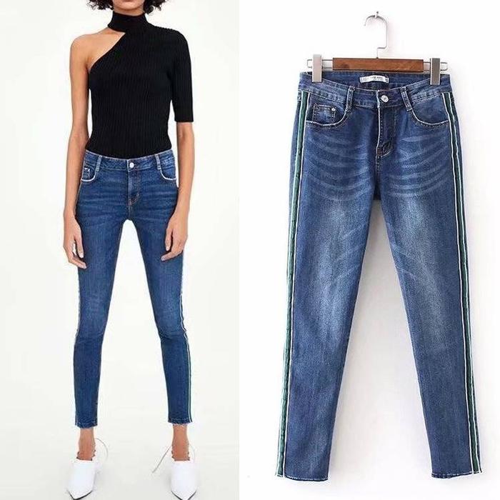 Celana Jeans Wanita Blue denim lane (S) Import Original
