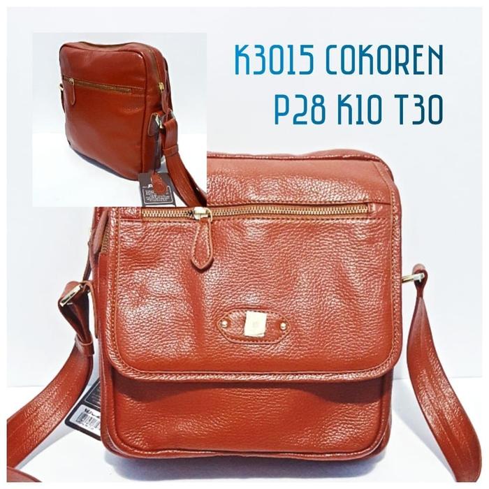 Tas Kulit Papillon Original K3015 Cokoren Tali Kulit Cowok Pria