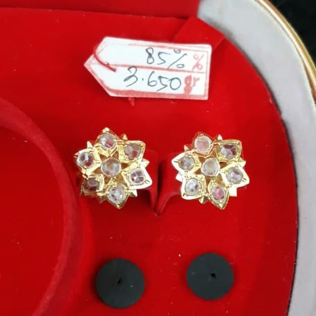 INT20GW18GW ANTING GIWANG EMAS INTAN BERLIAN PERMATA 85% GOLD NATURAL
