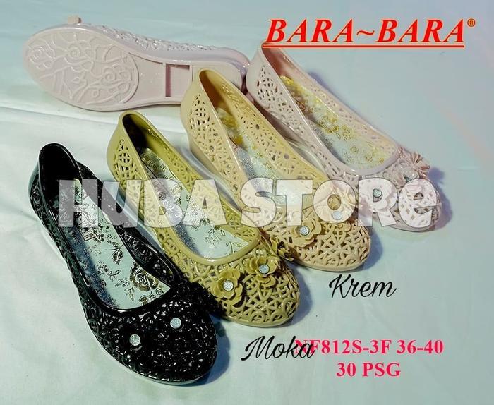 SEPATU WANITA JELLY FLATSHOES SEPATU CEWEK KARET BARABARA NF812-3F