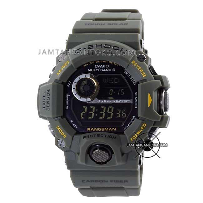 Jam G Shock Rangeman GW-9400 Hijau Army Ori BM GW-9400-3 Olive Green