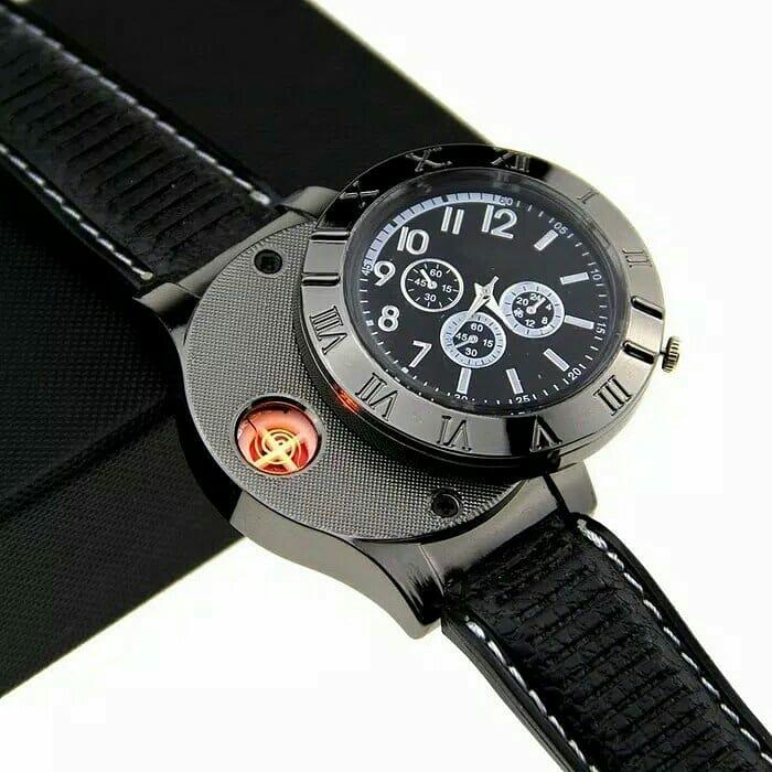 Jam Tangan Korek USB Cas