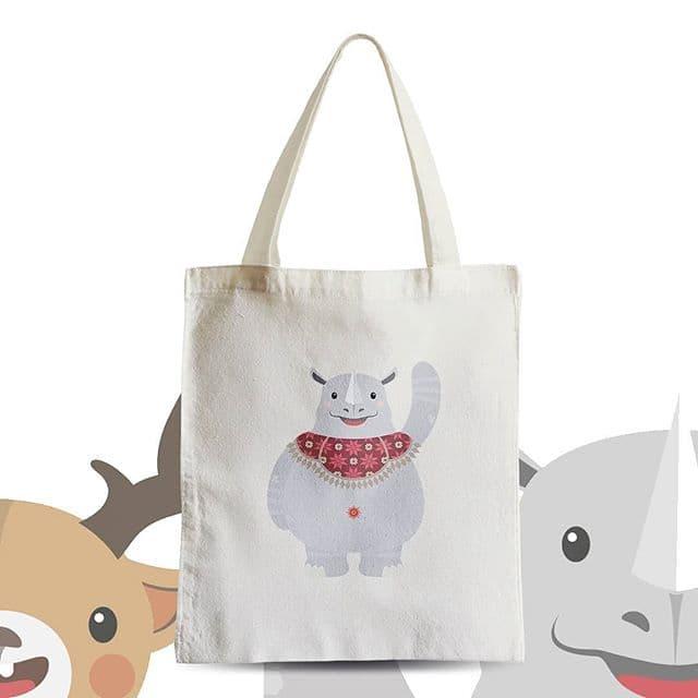 Tote Bag / Tas Jinjing / Tas Belanja  Asian Games 2018 / Mascot Kaka