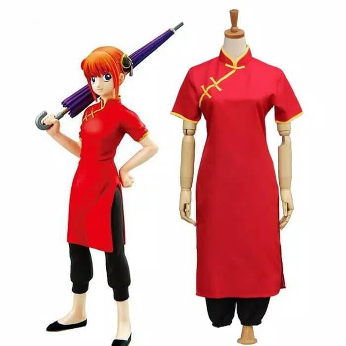 COSTUME KAGURA GINTAMA /BAJU CHEONGSAM / COSTUME COSPLAY ANIME GINTAMA
