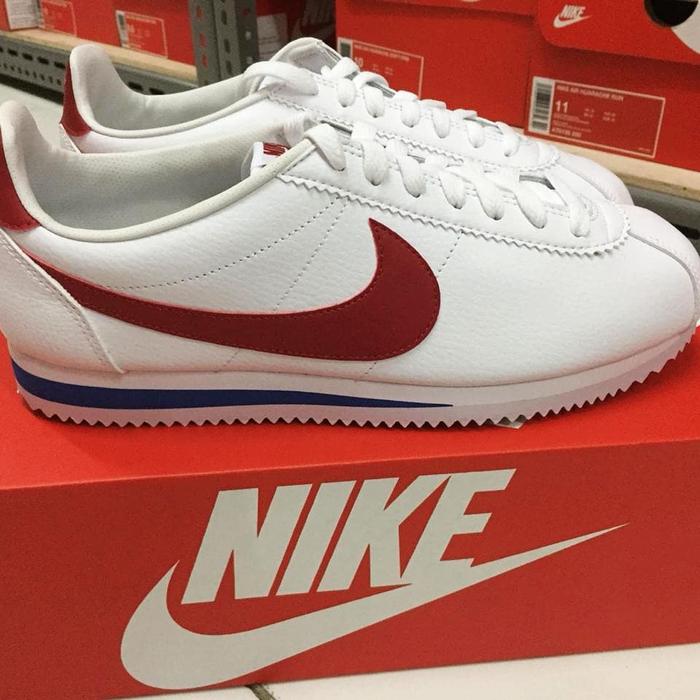 Nike CORTEZ OG Forrest Gump red blue black Leather RARE! 100%ORIGINAL