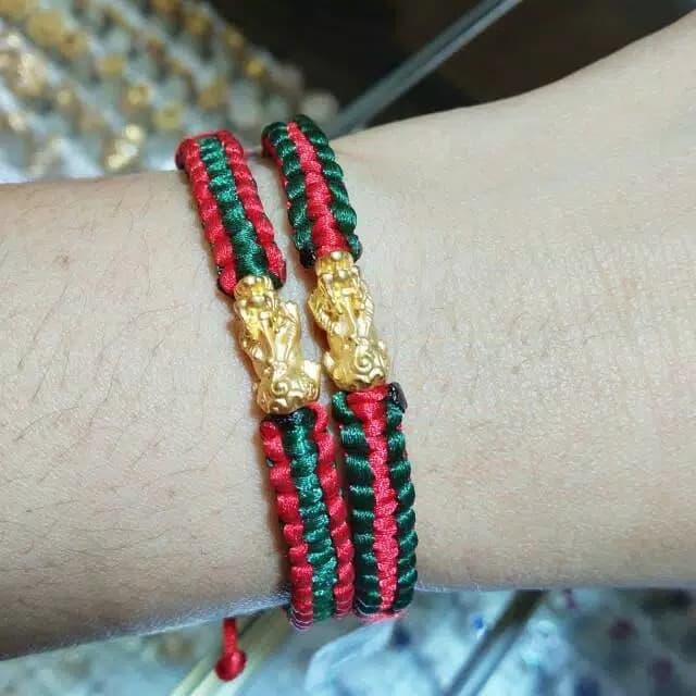 gelang tali cina emas asli 24karat naga pixiu Bracelets