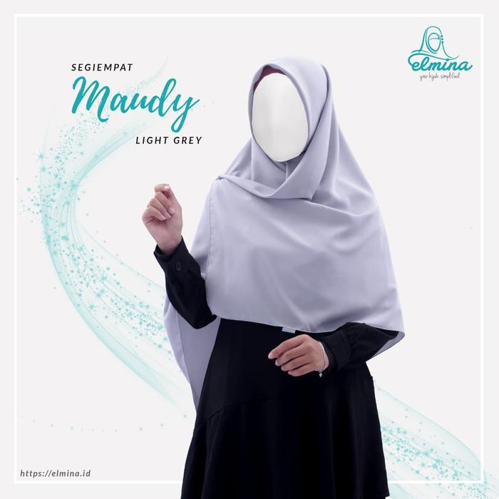 Hijab / Jilbab / Khimar Segiempat Polos Elmina Maudy Ukuran 150 cm