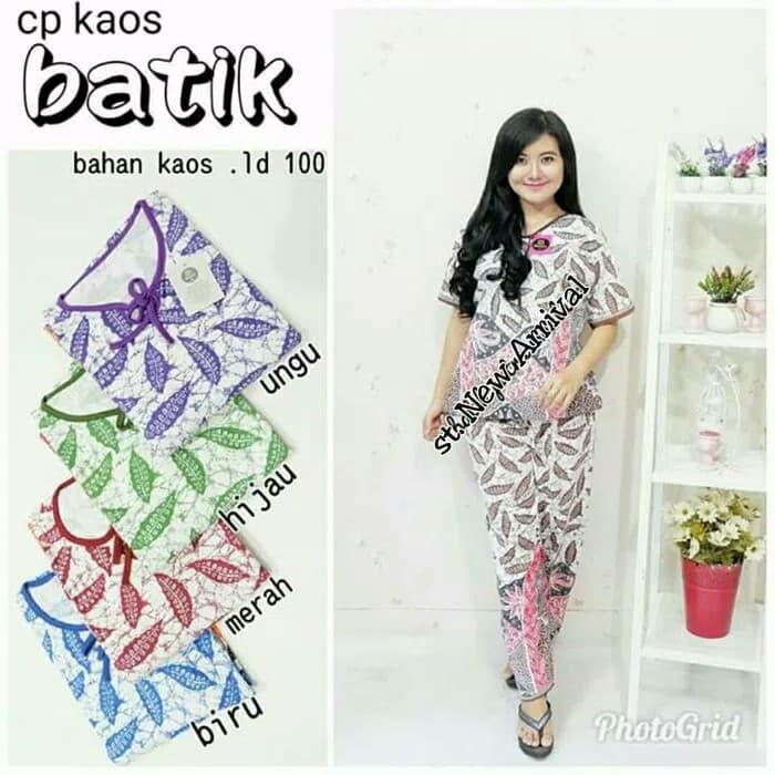 Setelan batik cp kaos batik