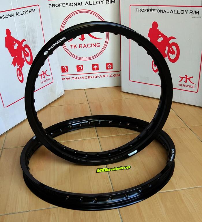 TK Racing Velg Trail TK Racing 18-21 H36 Ukuran Depan 21 Lebar 160 Lubang 36 & Belakang 18 Lebar 215