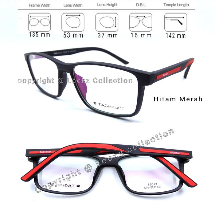 Kacamata Tagheuer speed - paket frame free lensa Anti radiasi uv