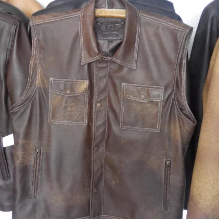 jaket kulit rompi garut terbuat dari kulit domba berkualitas