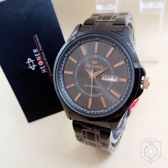 Jam tangan HEGNER 1250 FULL BLACK PRIA