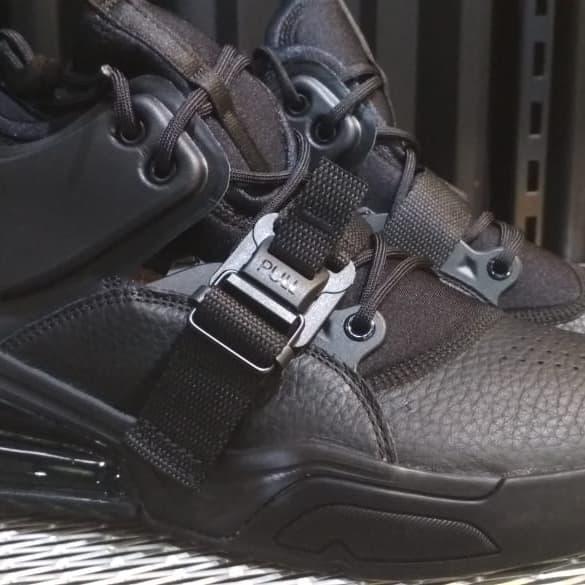 Nike Air Force 270 Triple Black Red White All Black NEW!100% ORIGINAL