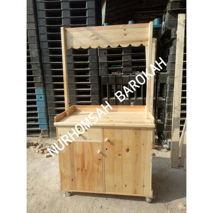 booth kayu/gerobak kayu/grobak jati belanda/booth jati belanda /booth