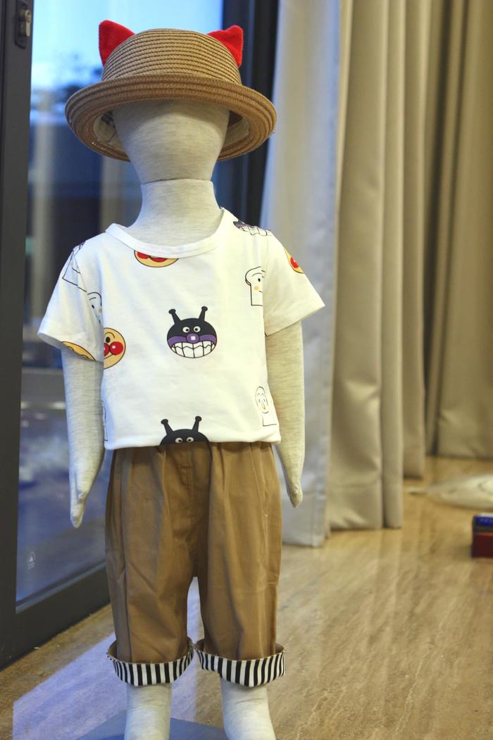 Boy Set - Kaos Anpanman dan Celana Coklat
