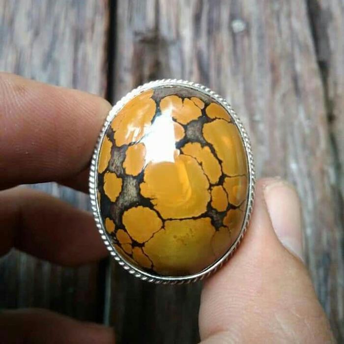 Batu Pirus Xinjiang Jumbo Natural Lawas Langka Warna Coklat