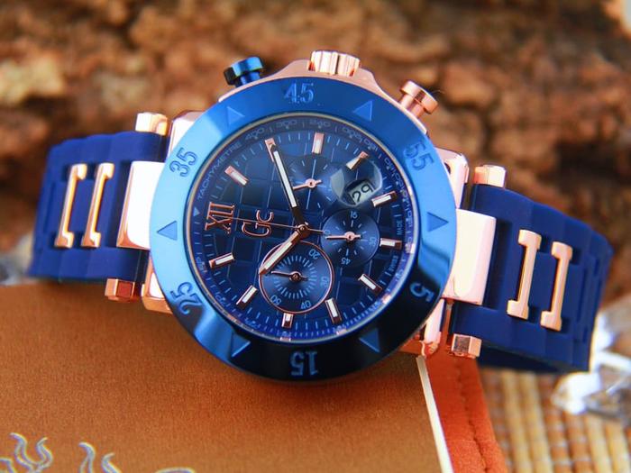 Jam Tangan Pria Gc Watches Gc-1 Sport Silicone X90022G7S ROSEGOLD BLUE