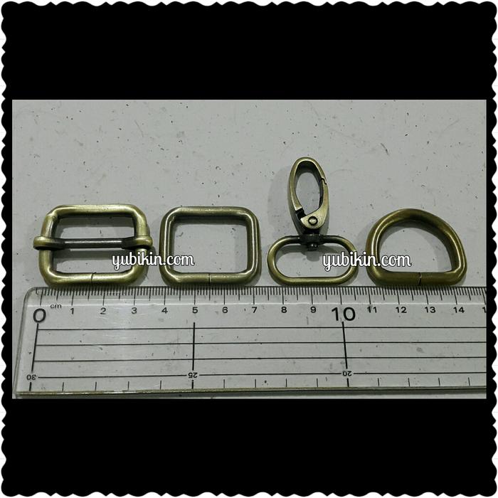 1 Paket Ring Besi Ukuran 2,5cm Untuk Tas Warna Emas Bakar