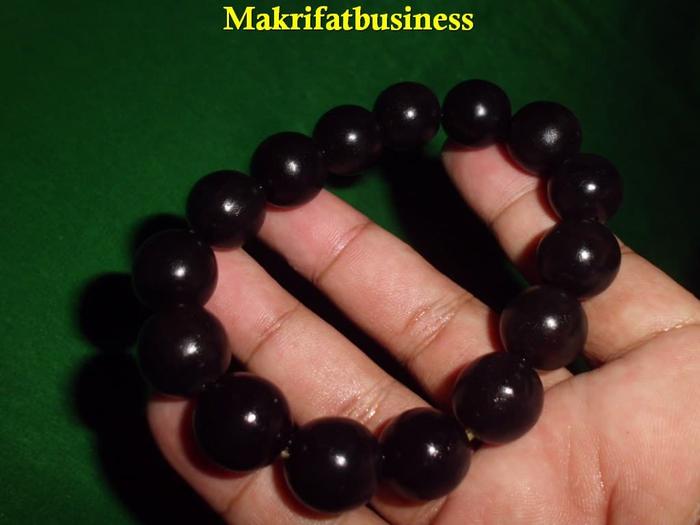 Jual Gelang kayu akar nagasari hitam ukuran 15 mm