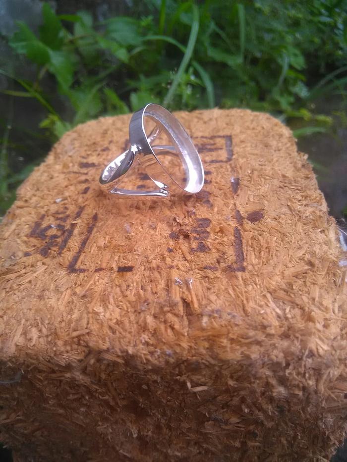 Emban cincin perak handmade model tanam batang Y